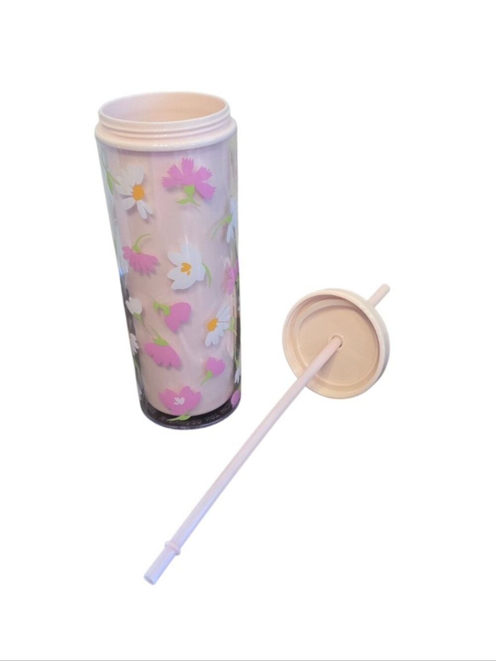 Kate Spade Floral Waltz Pink Hot Cold Tumblers Set Of 2 - Picture 2 of 8
